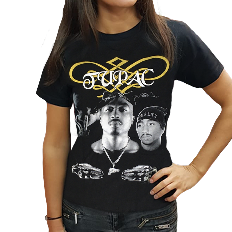 Tupac print t-shirt black 3