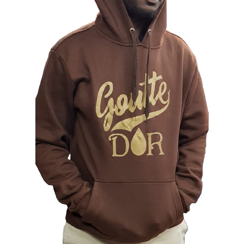 Hoodie Goutte d\'Or, couleur brun