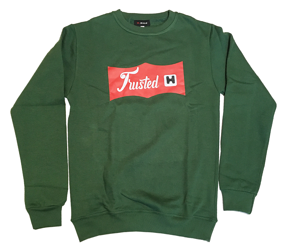 Pull/Sweatshirt, Trusted H en vert olive/kahki