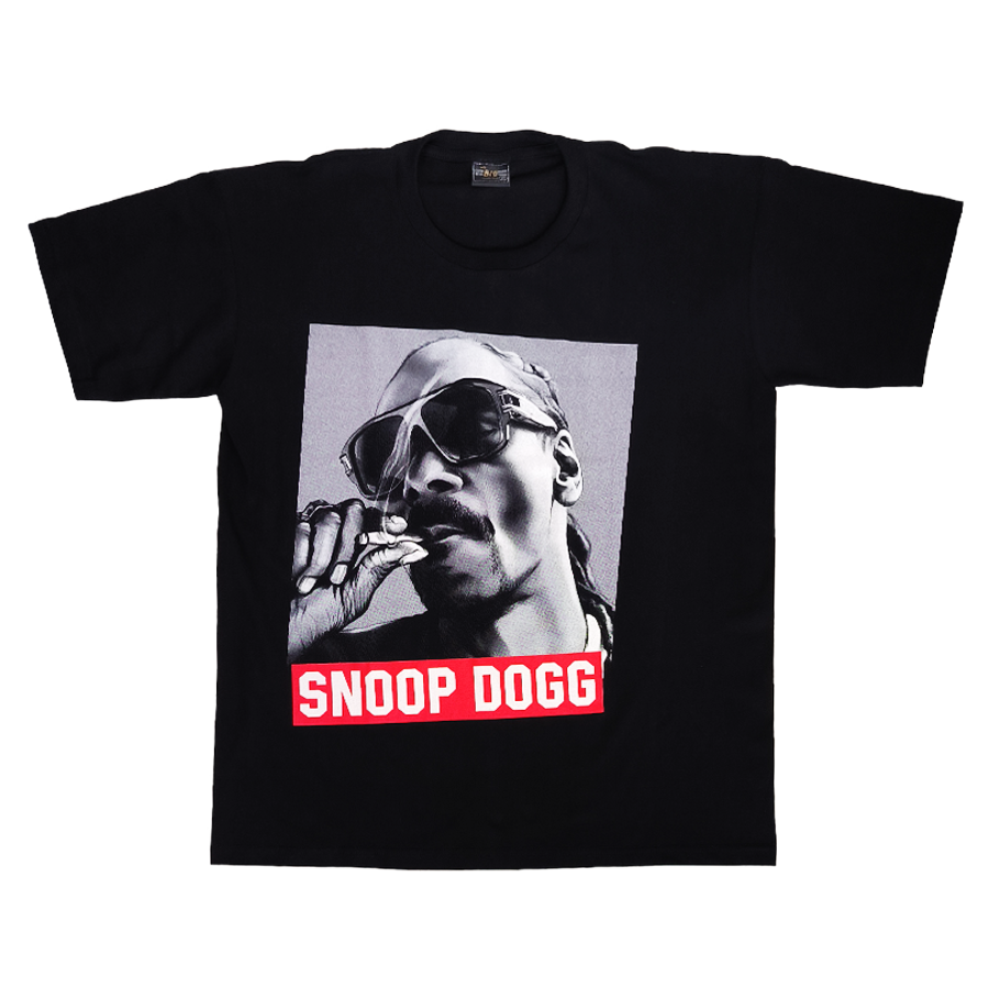 T-shirt noir imprimé Snoop Dog