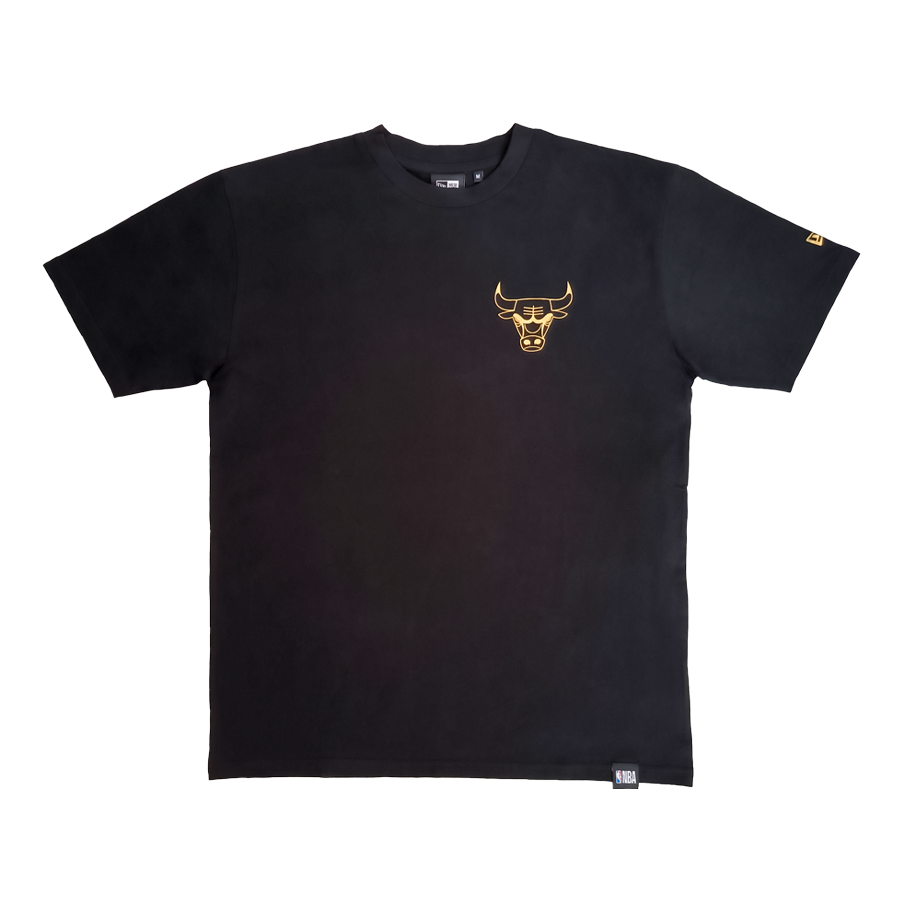 T-shirt New Era Chicago Bulls logo doré (M)