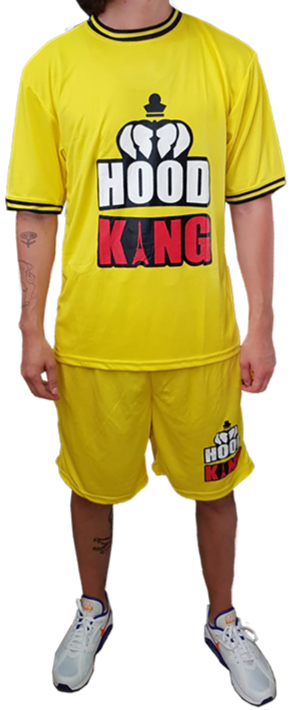 Hood king ensemble de maillot homme en jersey- jaune