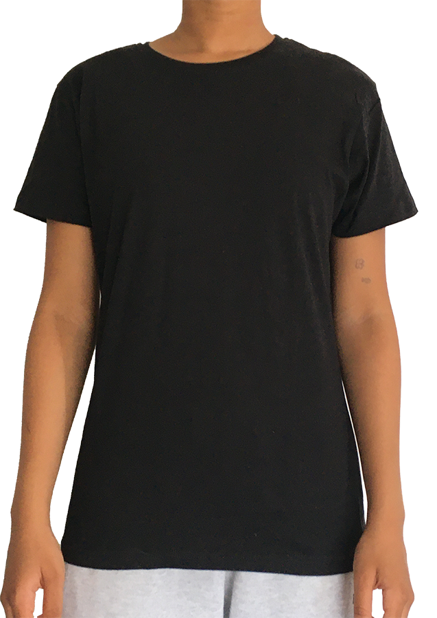 T-shirt uni col rond noir