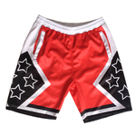 Red black star jersey shorts 3