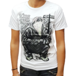 hip hop t-shirt imprimé blanc 1