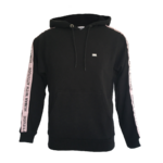 Human With Attitude sweat hoodie black w pink stripe 1