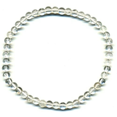 bracelet 4 mm cristal de roche lithosud