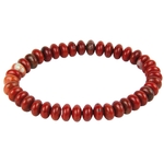 bracelet rondelle jaspe rouge lithosud