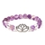 bracelet améthyste avec quartz et lotus lithosud