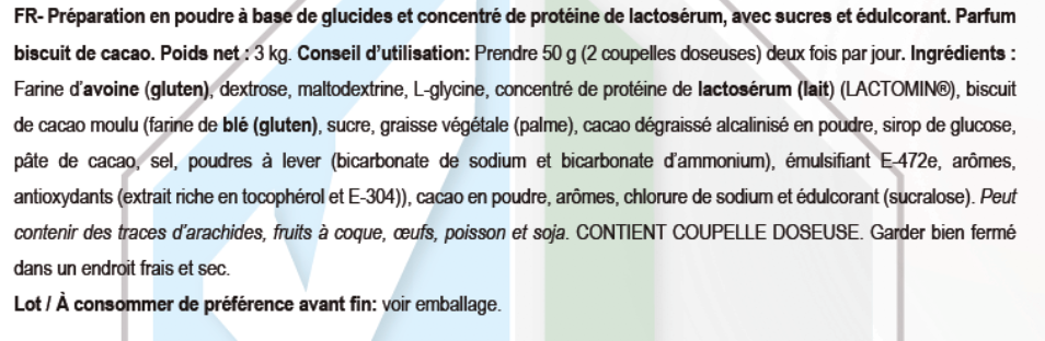 Pure Gainer Xl Labs compo