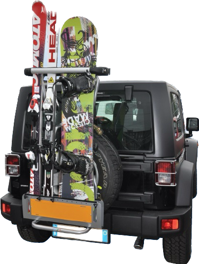 Porte Ski GEV 4x4 - SUV - 5 paires de skis ou 2 Snowboards et 1 paire de skis