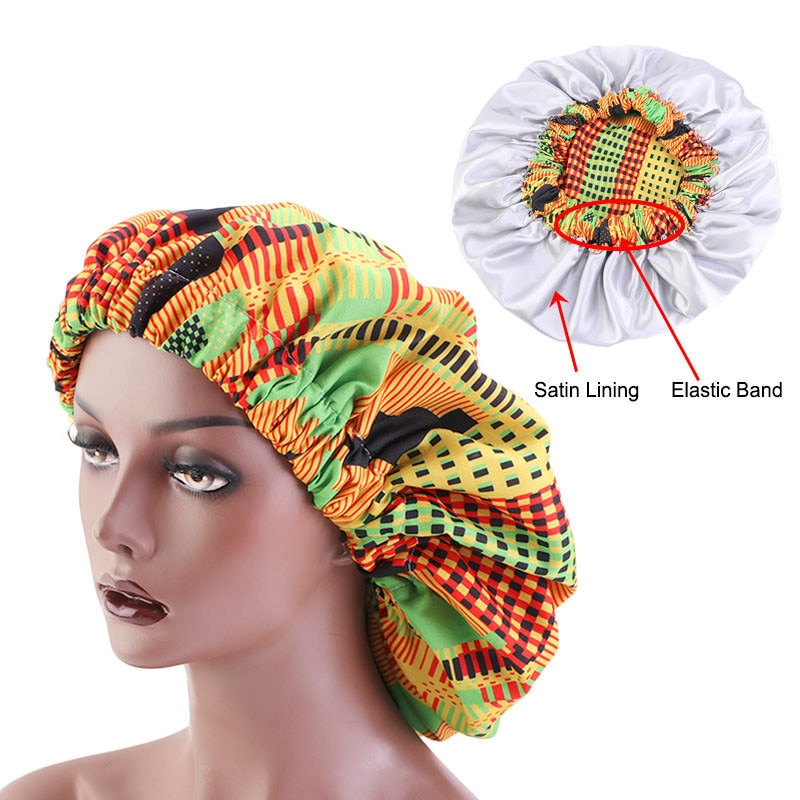 New-Extra-Large-Satin-Lined-Bonnet-Women-Big-Size-Beauty-Print-Satin-Silk-Bonnet-Sleep-Night