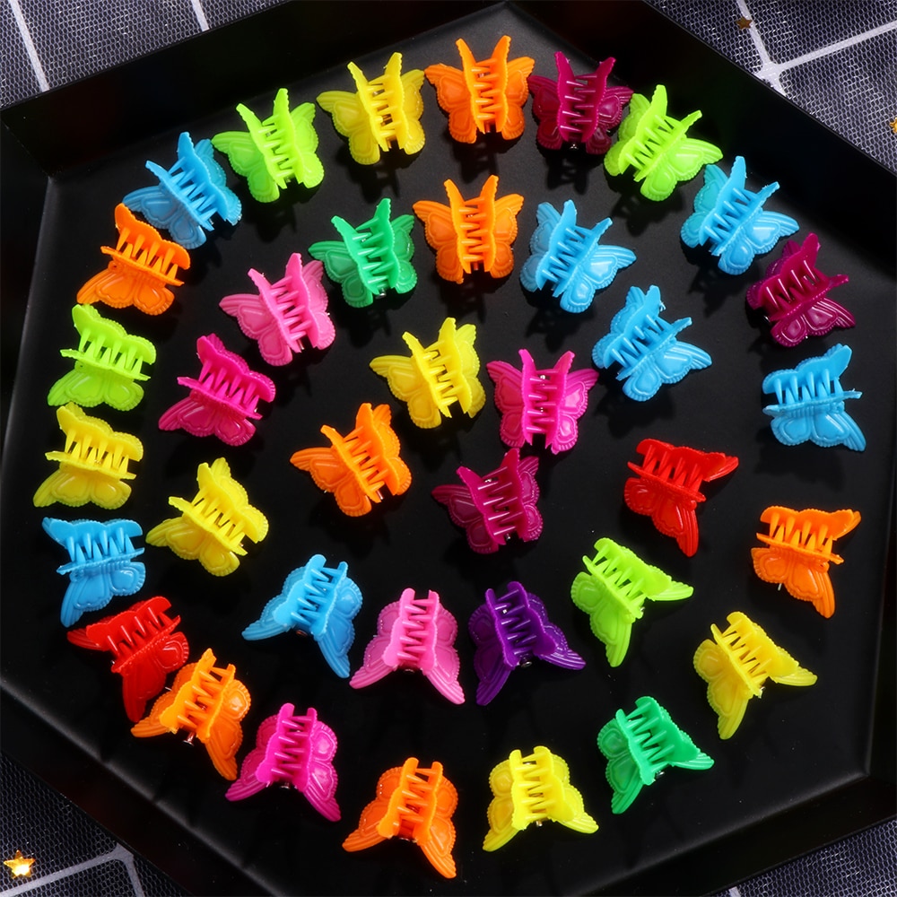 20-50-100PC-couleur-mixte-papillon-pinces-cheveux-Grip-griffe-Barrettes-Mini-pinces-m-choire-pingle