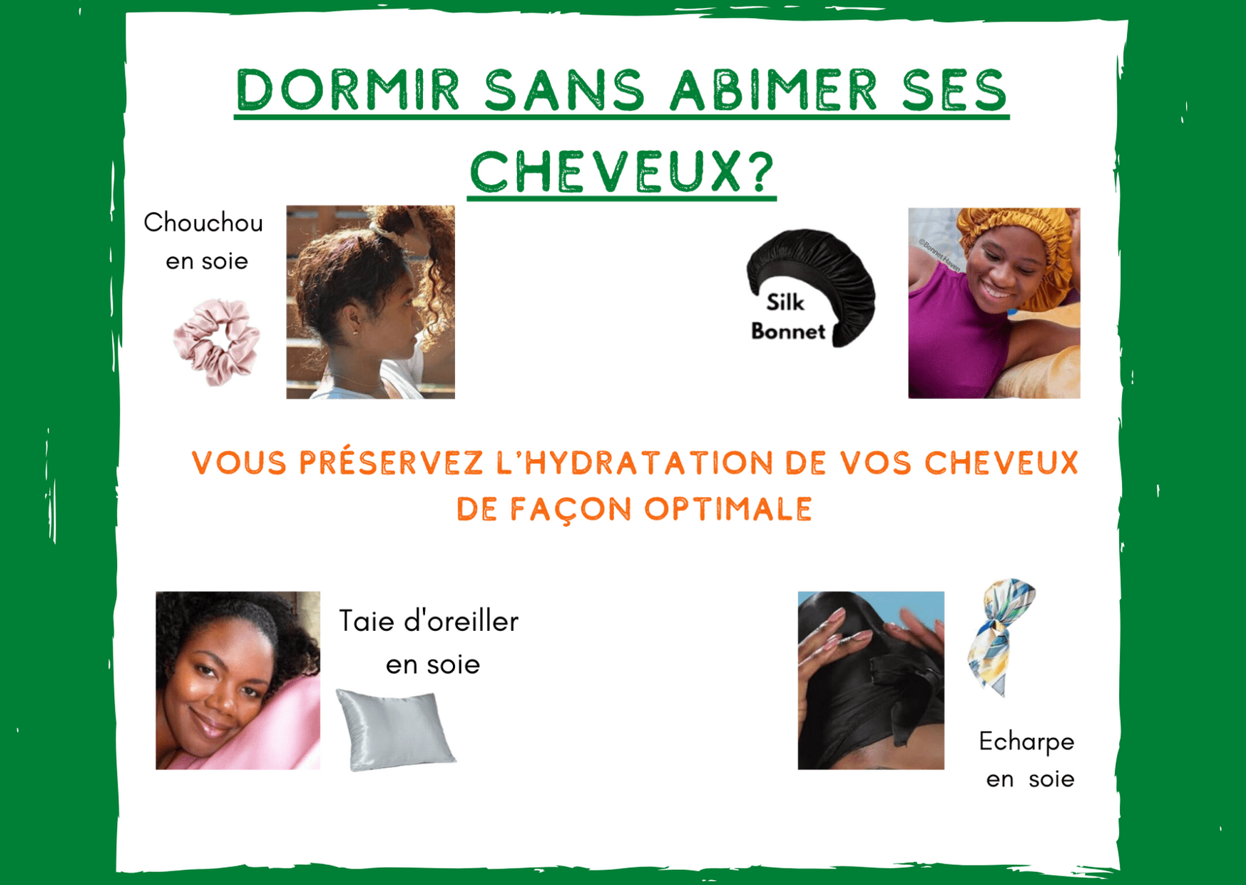 oreiller en satin issahair pour cheveux naturels