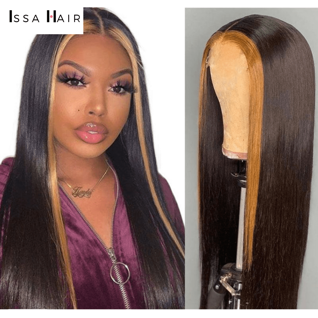 perruque lisse blond 1b