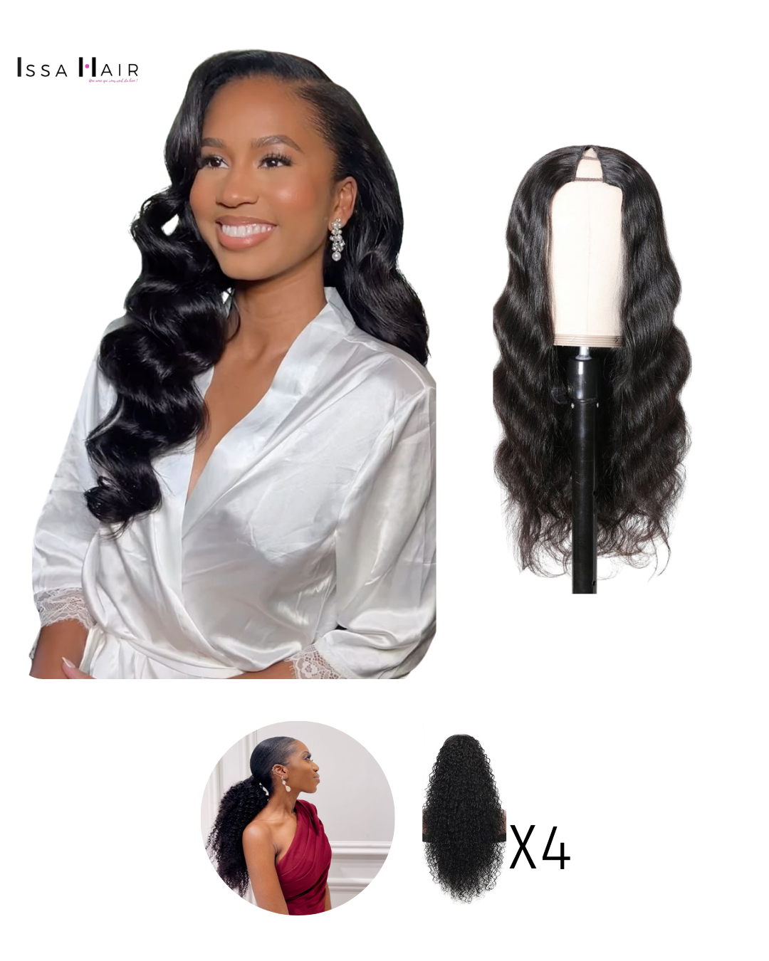 Pack Mariée U-part + 4 Ponytails (Demoiselles d’honneur)