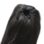 Queue-de-cheval-droite-100-cheveux-humains-cordon-queue-de-cheval-avec-des-Clips-pour-les