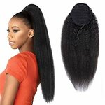 afro straight ponytail