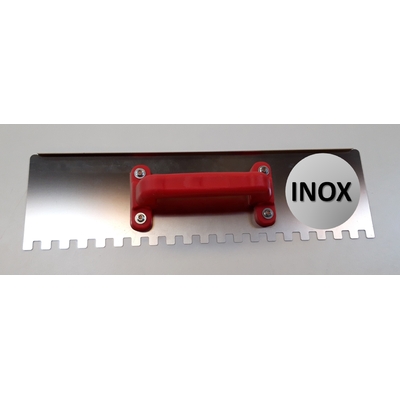 Platoir à colle INOX dents carrées 12x12mm (48x13cm)