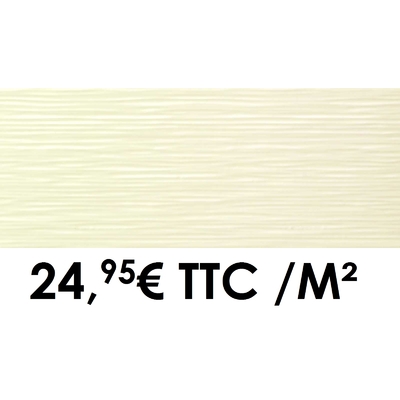 Faïence 20x50cm 3D Crème (Boîte de 1,40 m²)