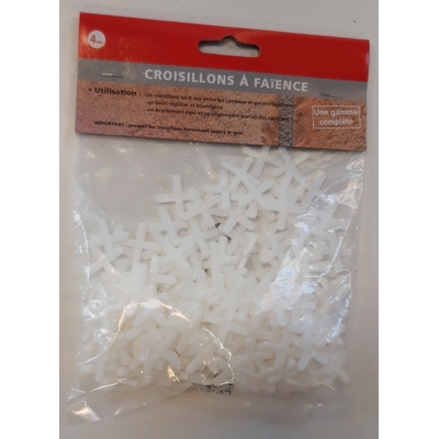 Croisillons à faïence 4mm (Sac de 250 pièces)