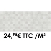 M0TF 20x50cm Marazzi Stream White-Grey Mosaico