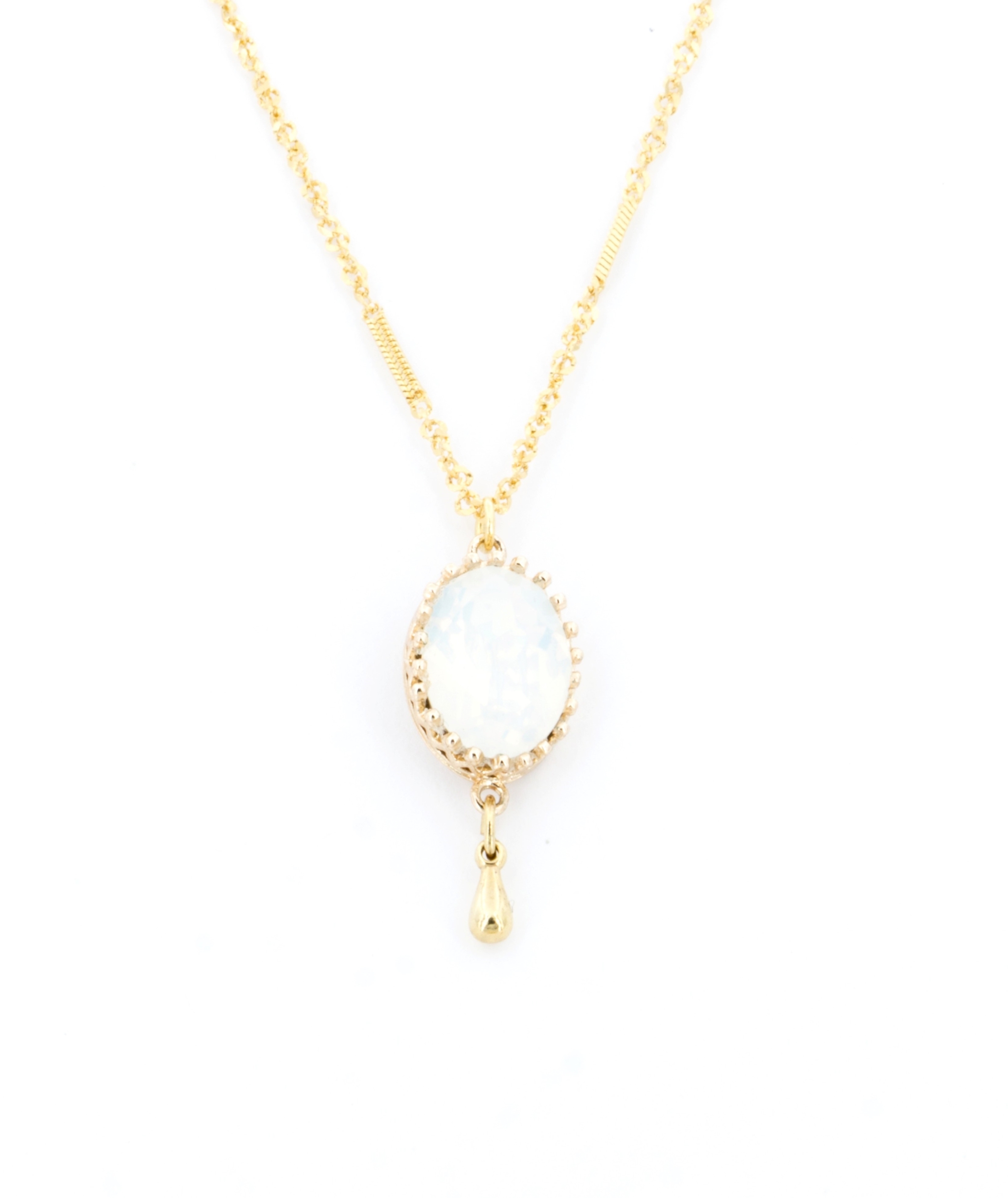 collier swaro serti blanc opale or 1 2