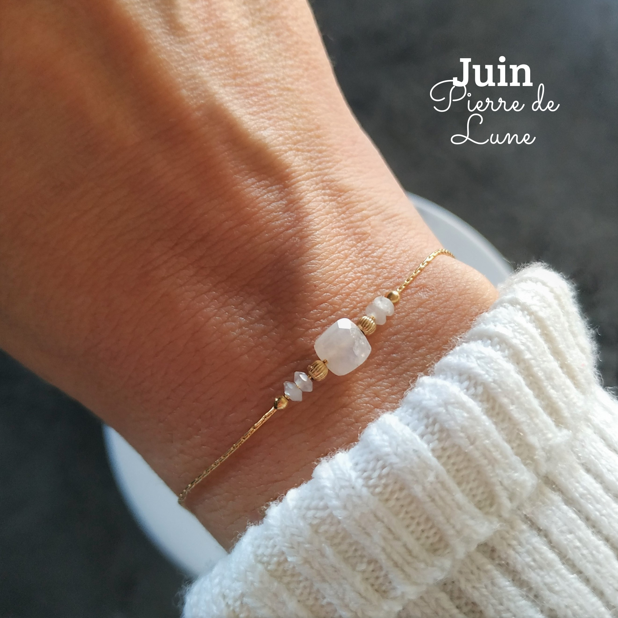 bracelet pierre de naissance juin pierre de lune