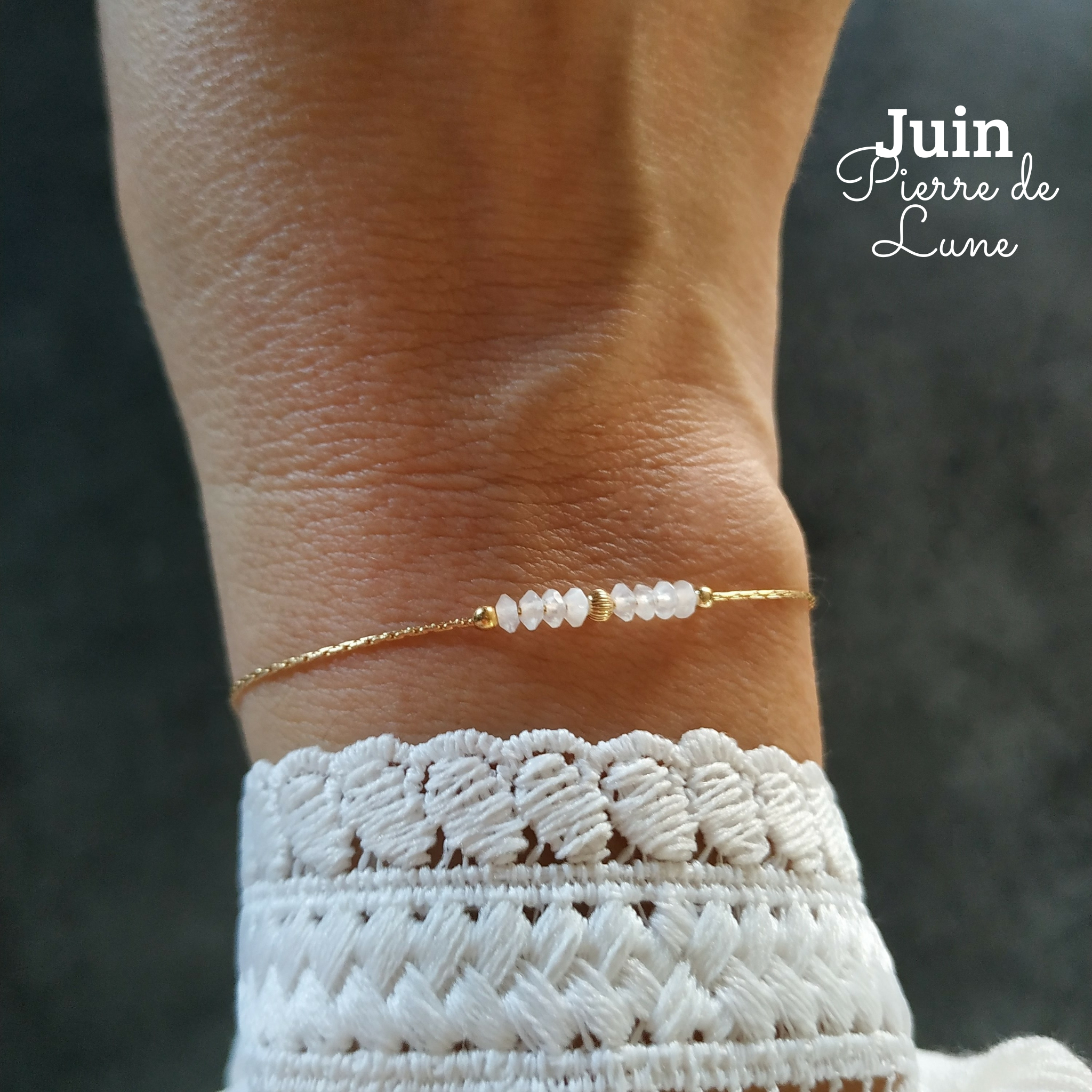 bracelet pierre de naissance juin pierre de lune