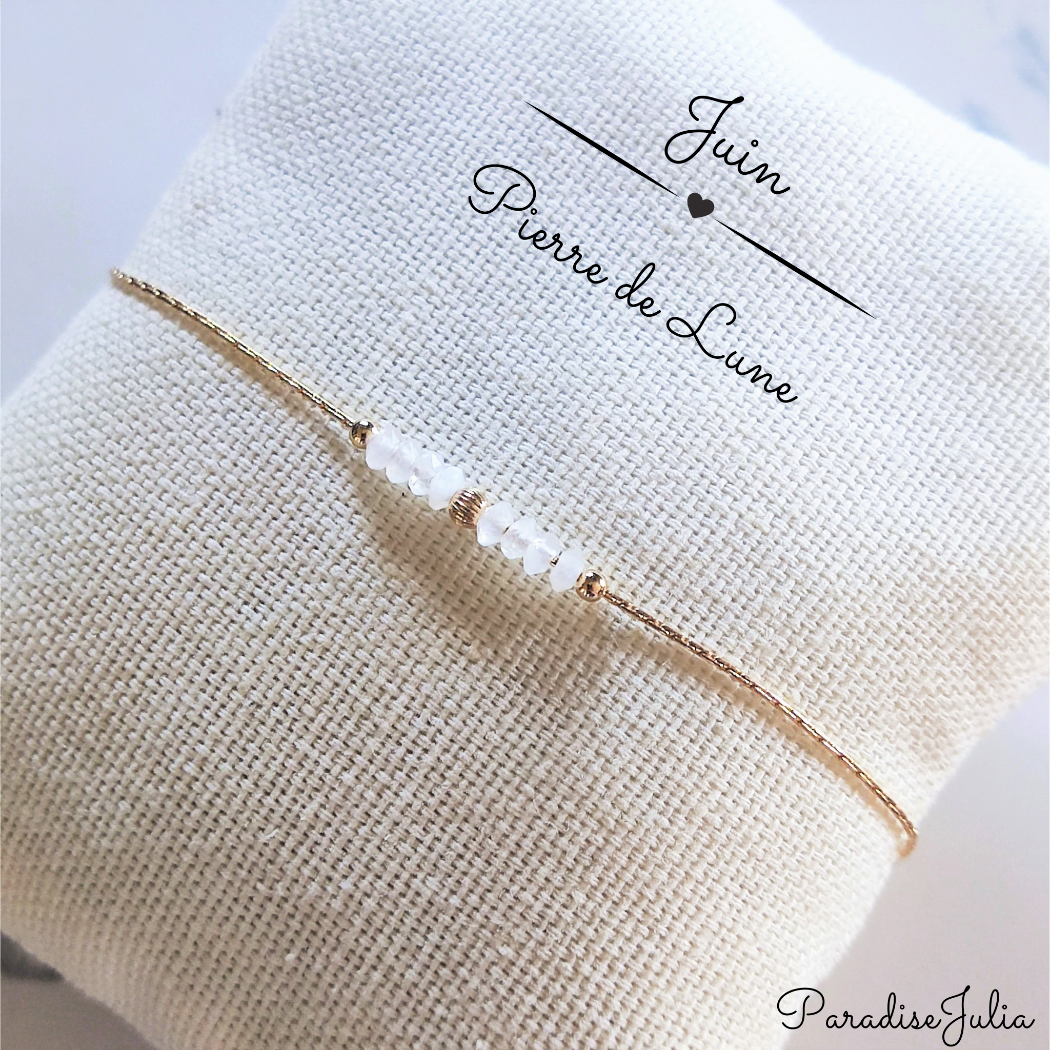 bracelet pierre de naissance juin pierre de lune