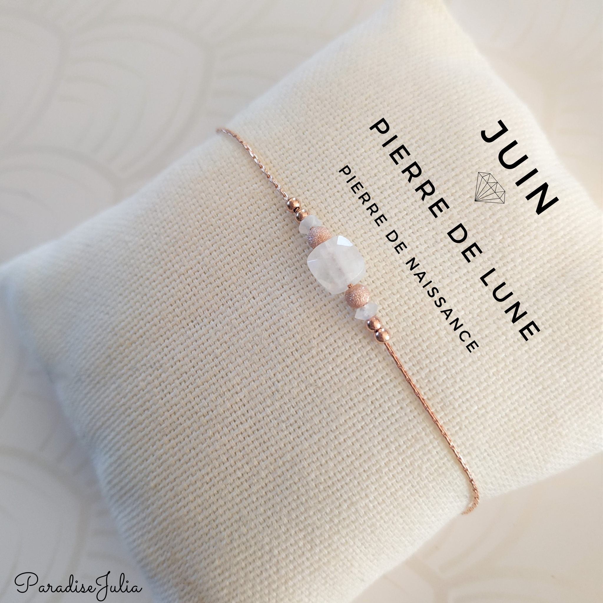 bracelet pierre de naissance juin pierre de lune