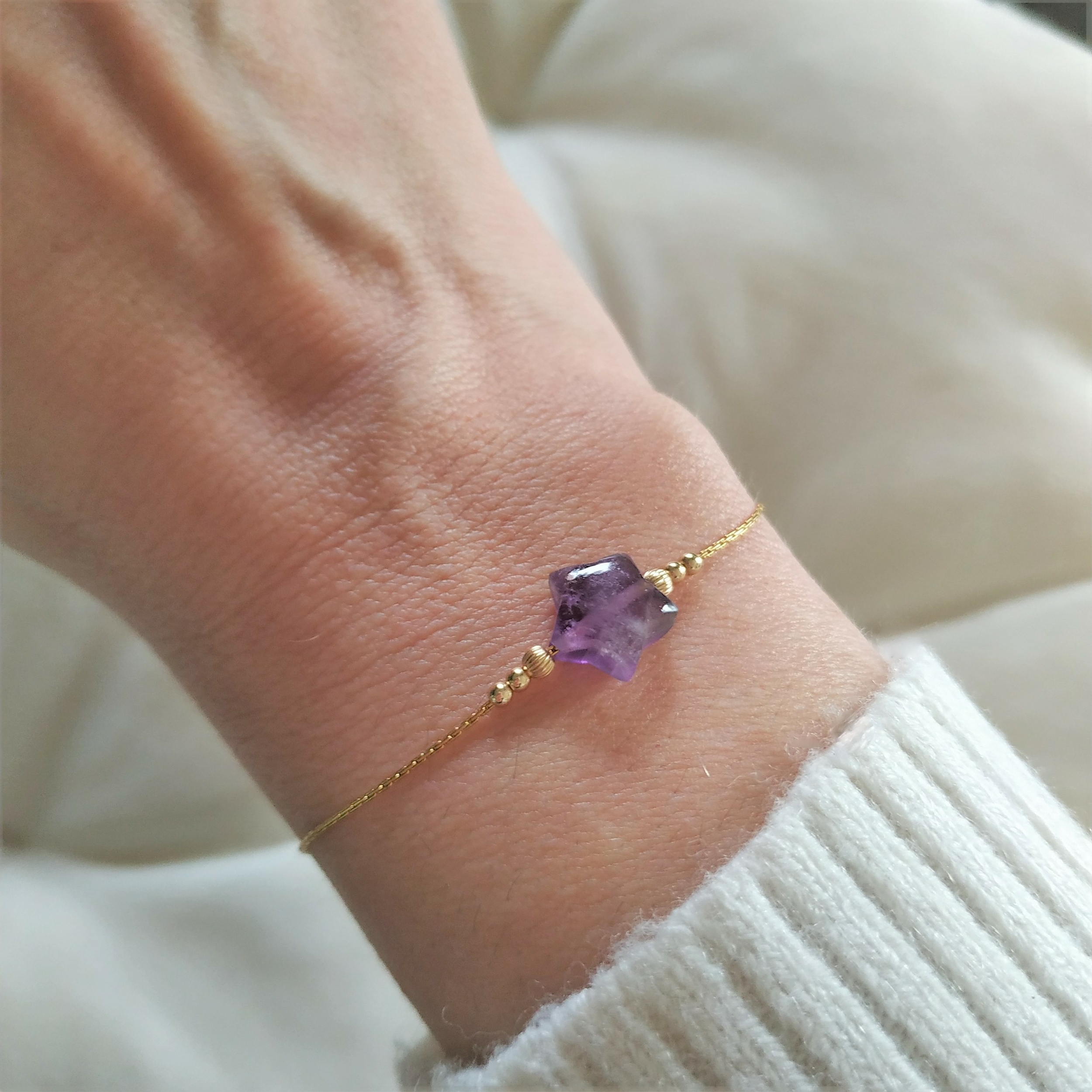 Bracelet pierre de naissance Etoile Pierre de Lune