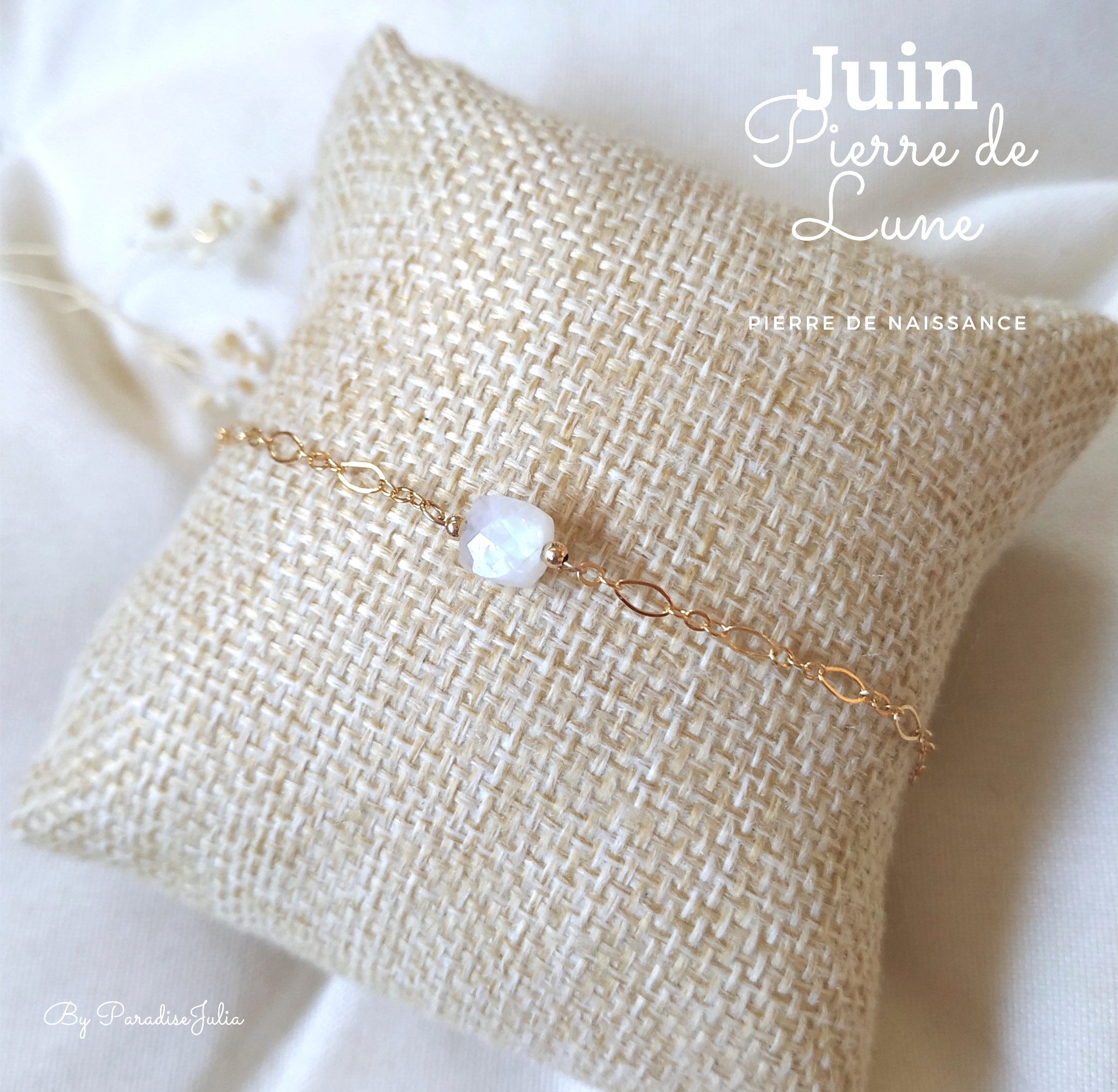 bracelet pierre de lune or gold filled