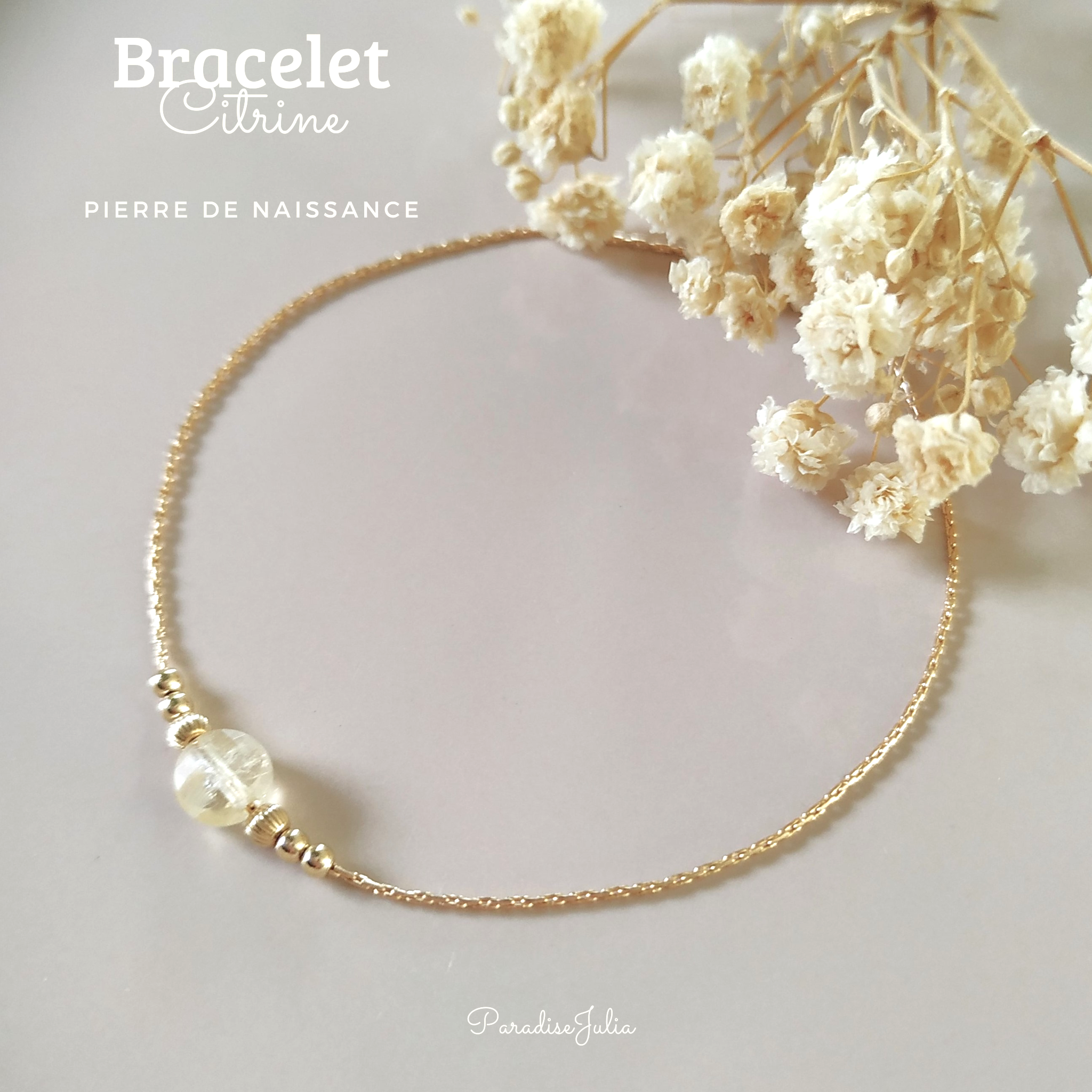 Bracelet pierre de naissance novembre citrine (2)