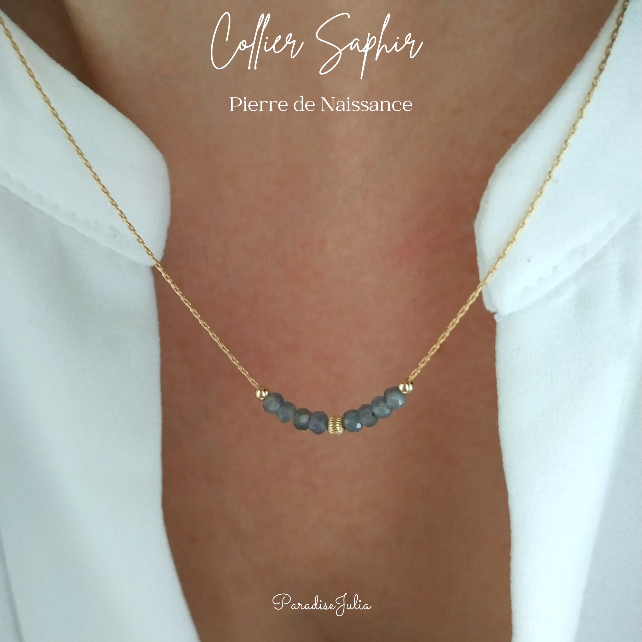 Bijoux Pierre de Naissance-Septmbre-Saphir-gold filled précieuses