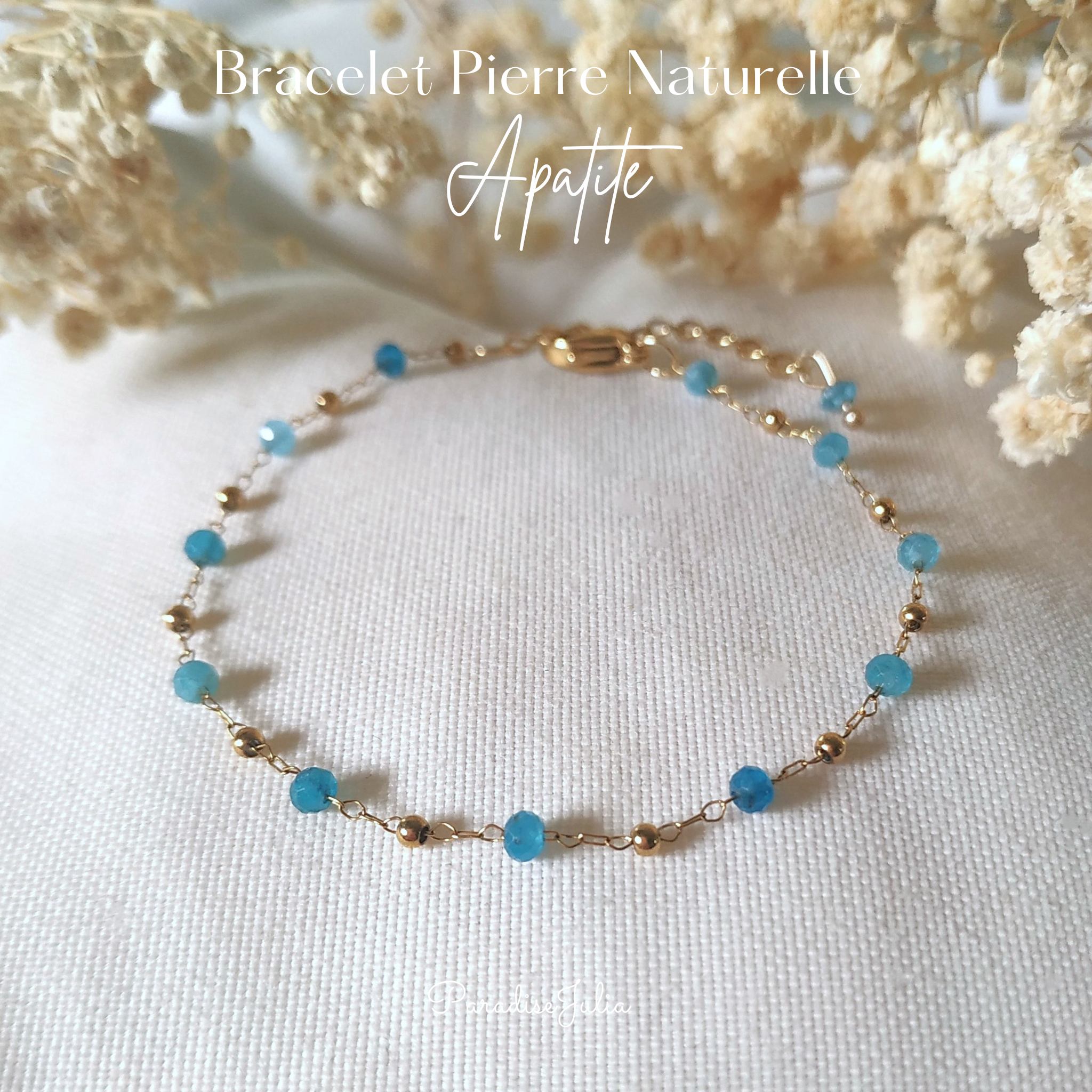 Bracelet Petite Perle-pierre naturelle-chaine perlée
