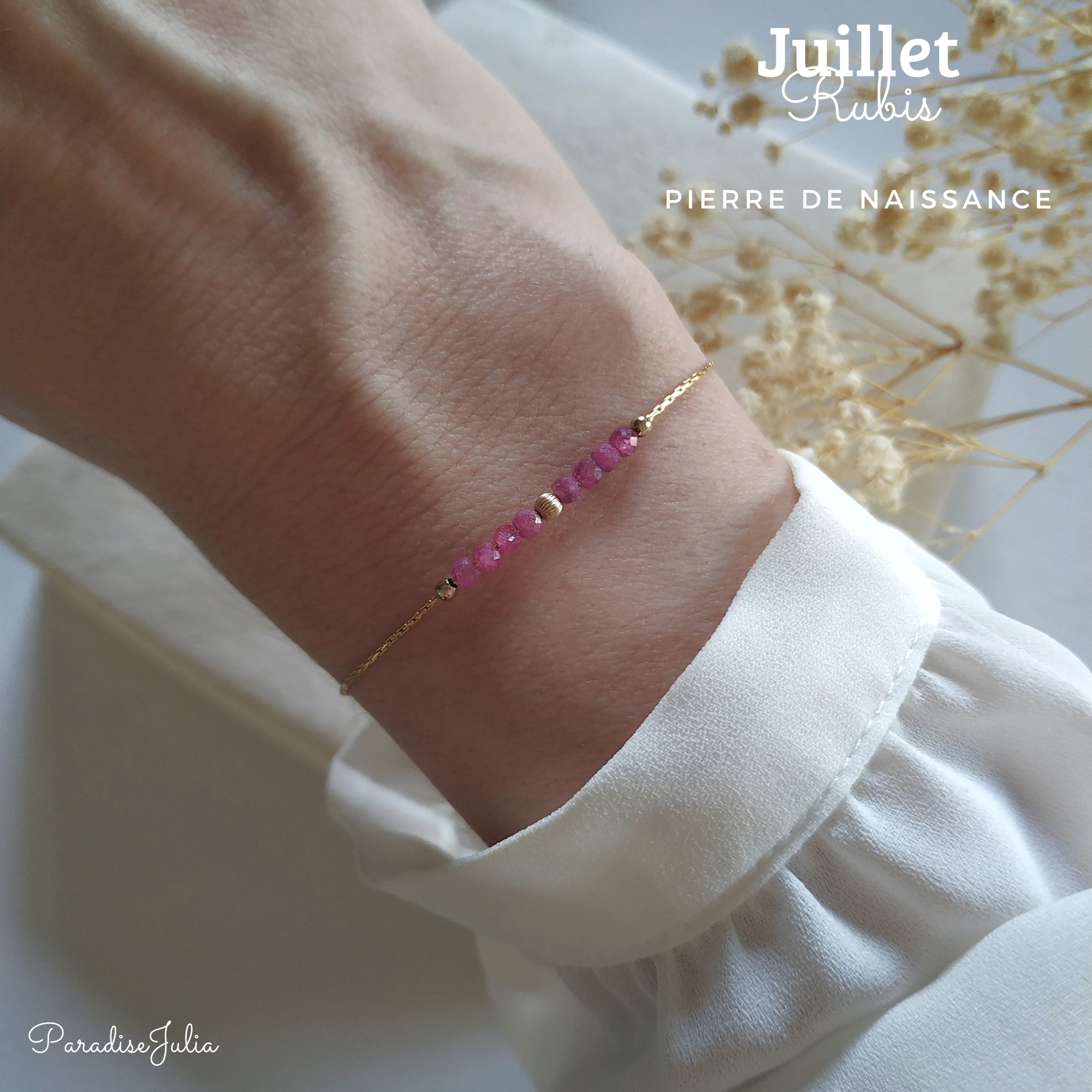 Bracelet Pierre de Naissance du mois de Juillet-Idée cadeau de noel pour femme
