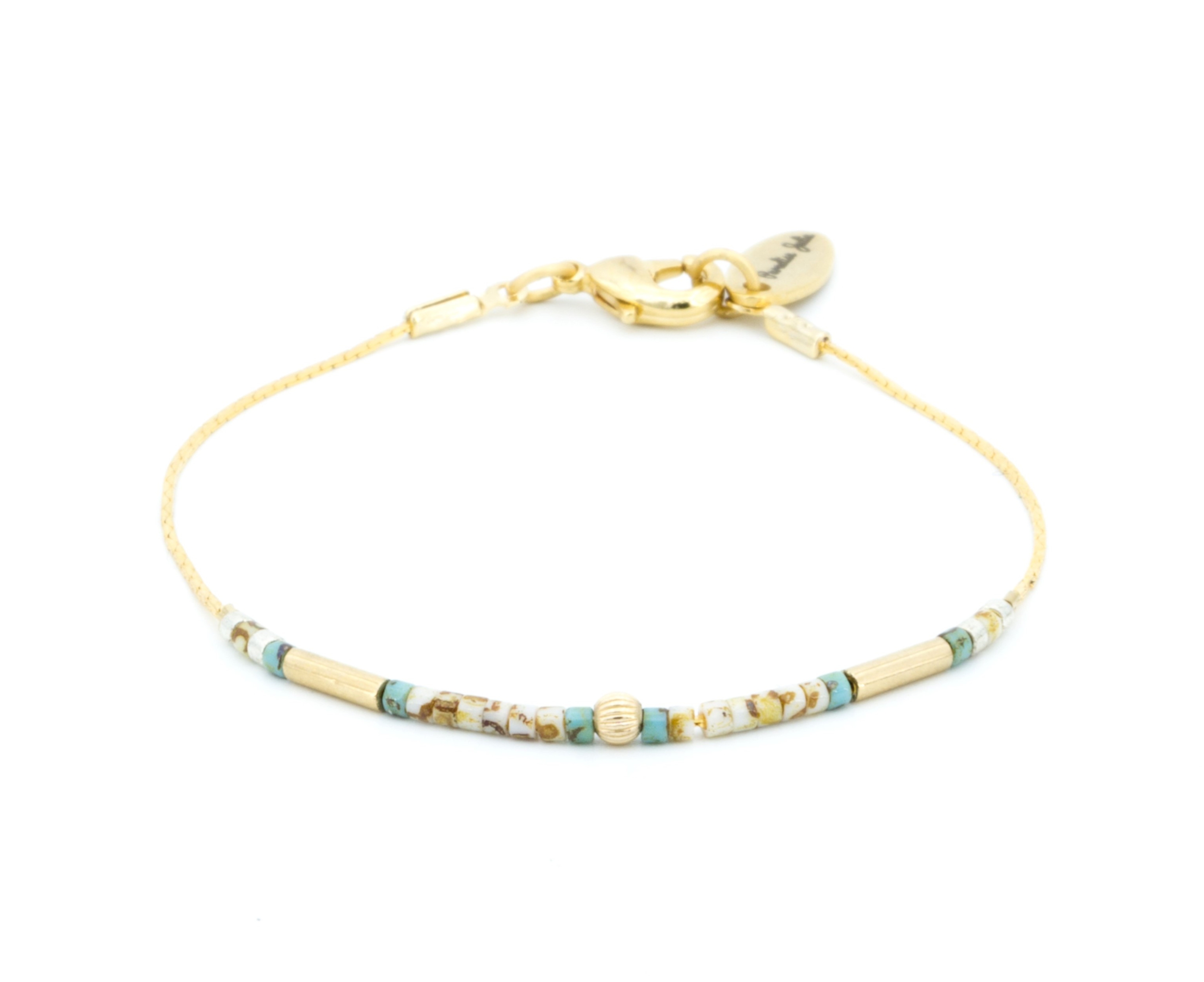 Picasso Turquoise Beige  1 Bracelet Miyuki Boheme Paradise (2)