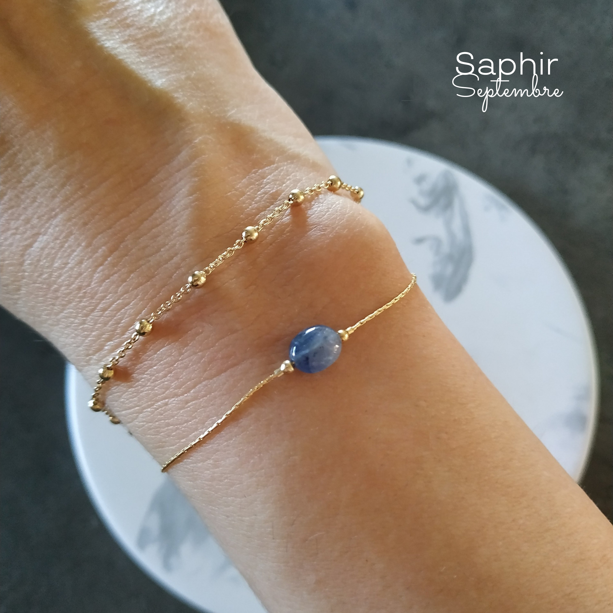 Bracelet Pierre de Naissance Septembre Saphir