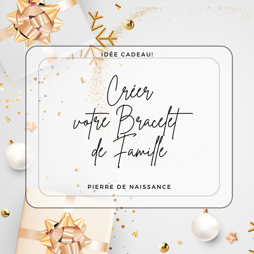 bracelet de famille-pierre de naissance-personnalisé