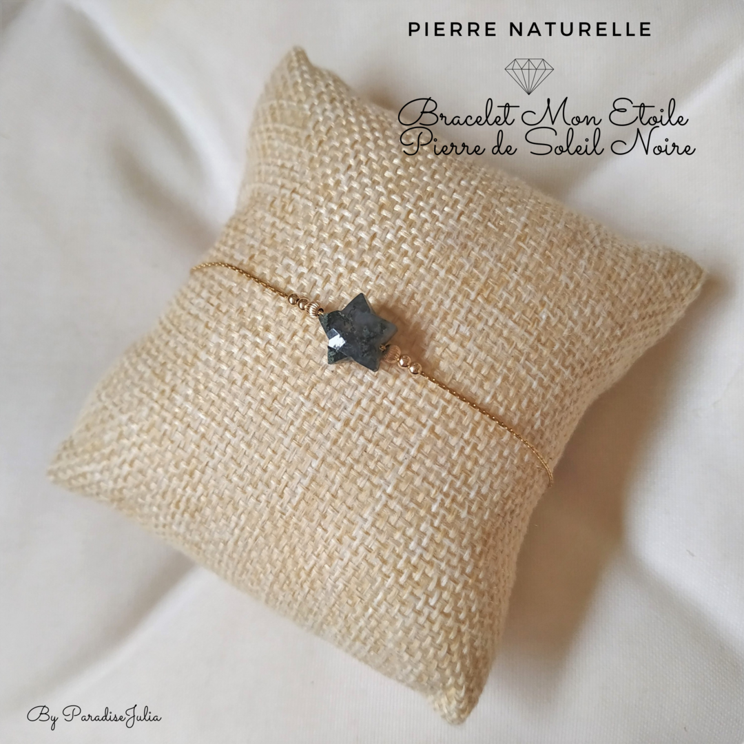 Bracelet Pierre Naturelle Uwiyo – Perles 4mm, élastique, Pendentif étoile – Cadeau Anniversaire/Fête Des Mères