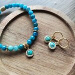 MG_parure bijoux -bracelet -perles- turquoise