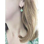 boucles doreilles -plaqué or -turquoise
