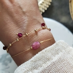 bracelet pierre de naissance juillet rubis