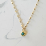 Collier pierre naturelle turquoise