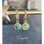 boucles d'oreilles pierre naturelle Turquoise