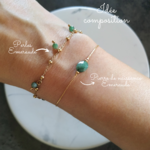 bracelet pierre de naissance mai emeraude