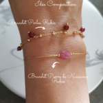 bracelet pierre de naissance juillet rubis