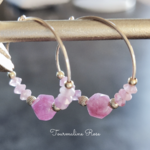 Boucles d'oreilles pierre naturelle tourmaline