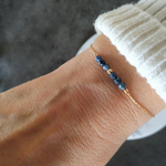 bracelet pierre de naissance septembre saphir